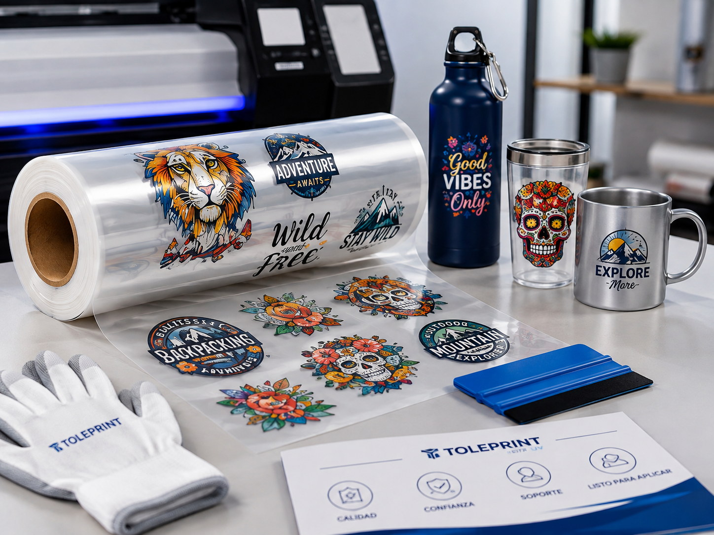 Producción profesional de DTF UV en Toleprint