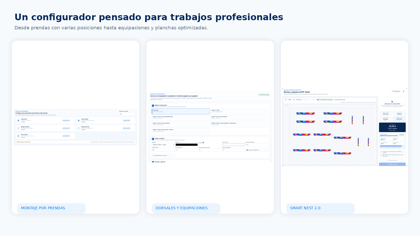 Configurador Toleprint para profesionales