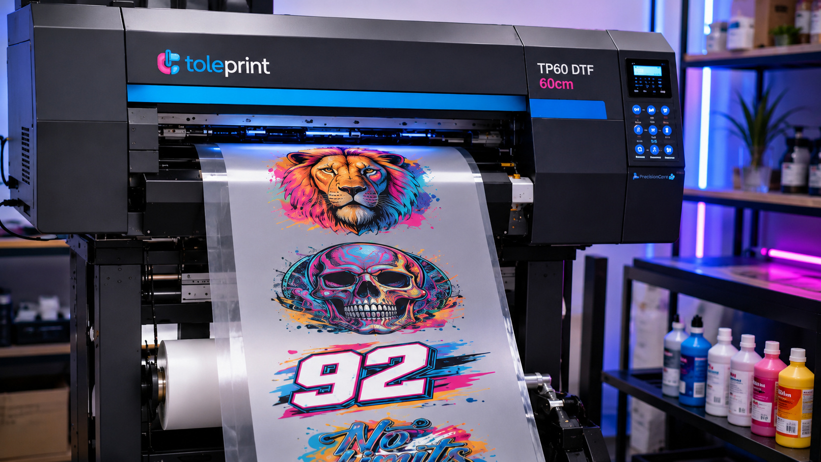 Producción profesional de transfers DTF Textil en Toleprint